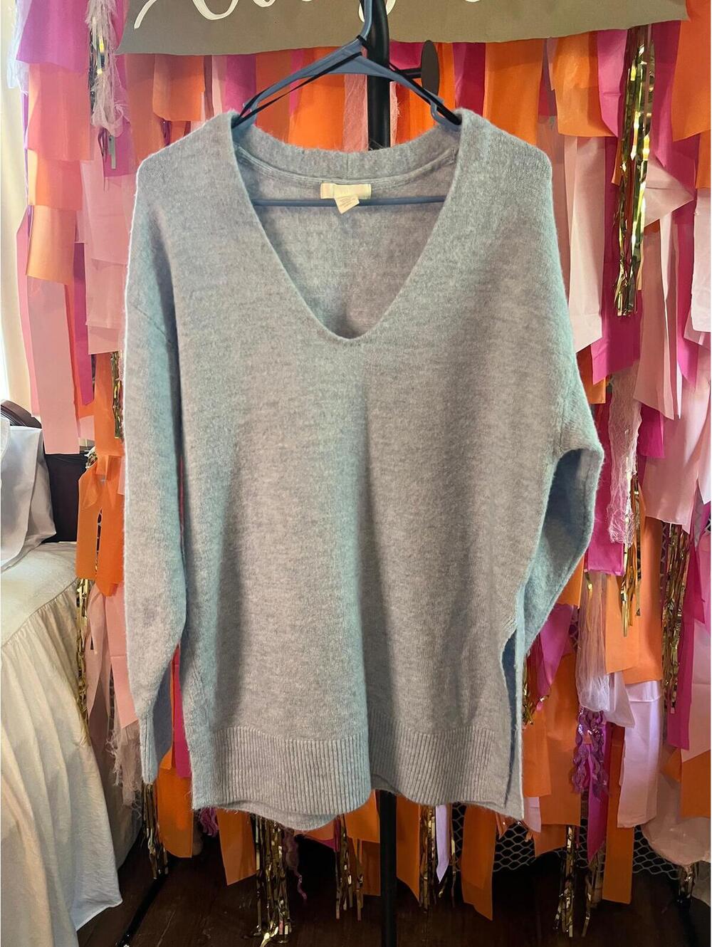 7. H&M LIGHT BLUE SWEATER